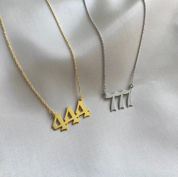Buy 444 Angel Number Necklace Custom Gold Necklace Gift for Her Gold  Minimalist Pendant Number Pendant Necklace Angel Number Jewelry Online in  India - Etsy