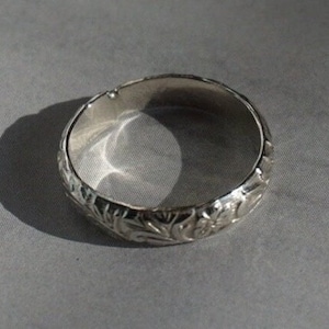 Handcrafted 925 Silver Branch Ring | Floral Silver Band | Filigree Pattern Ring | Botanical Wedding Band | Rustic Boho Ring | Men’s Ring