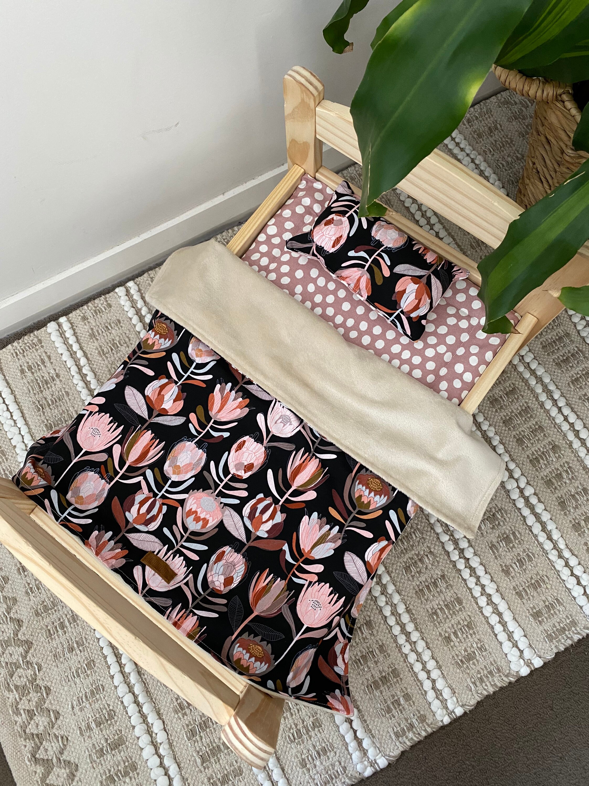 The pad Ikea doll bed mattress Kangaroo paw minky Etsy