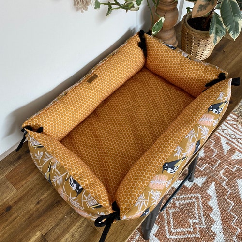 YELLOW Dog Bed With Removable Cover / Bright Dog Nest Sunshine Etsy