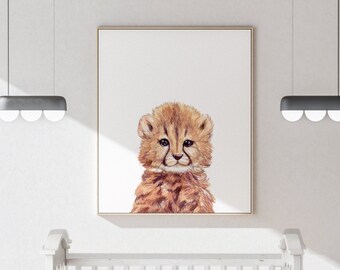 Nursery decor, Little Tiger print Watercolour, Woodland animals PRINTABLE decor, Kids animal decor Animal art Baby animals, TIGER Poster