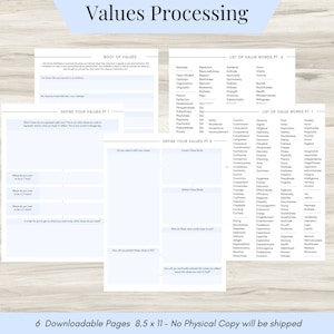 Values Processing Journal for improve their mental health, and gain a deeper understanding of their values and thought patterns.
