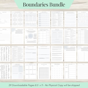 Boundaries Journal, Setting Healthy Boundaries, Therapy Journal Worksheets, Mental Health Workbook, Boundaries Therapy Workbook, PDF