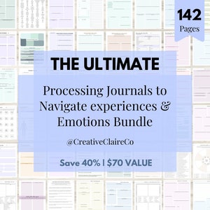 The Ultimate Processing Journals Bundle to help you Navigate Experiences & Emotions, Mental Health Resources | 70+ Value