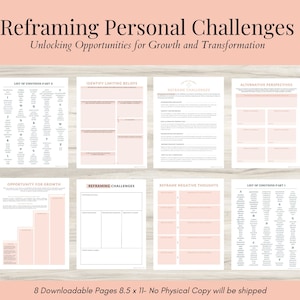 Reframing Personal Challenges, CBT, Identifying Limiting Beliefs, Opportunity for Growth, Reframing Challenges, Reframe Negative Thoughts