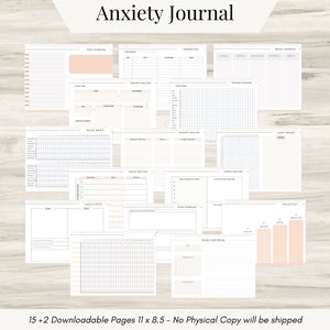 Anxiety Journal, Stress Tracker, Sleep Tracker, Depression Therapy,  Mood Evaluation, Mental Health Digital Journal, behavior Charts PDF