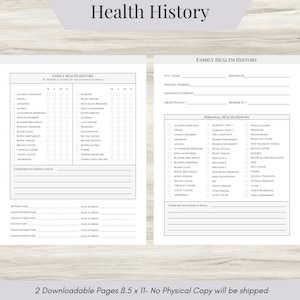 Genealogy Tracker HALF Letter Size Ancestry Planner Insert Pages Printable  With Family Tree Pages, Organizer, Scheduler and Much More 