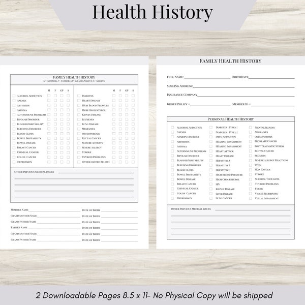 Goodnotes Health History Template Etsy Goodnotes health history template etsy