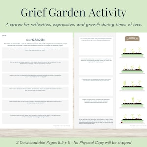 Grief Garden Mental Health Worksheet: Therapeutic Healing | Bereavement Journal, Grief Support, Therapy Tool, Processing Emotions, Healing
