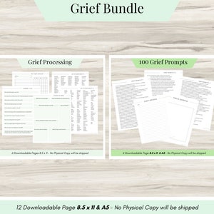 Grief Journal and Prompts, Processing Grief, Therapy Journal, 100 Grief Journal Prompts, Loss of Loved one, Remembrance of loved | SAVE 20%