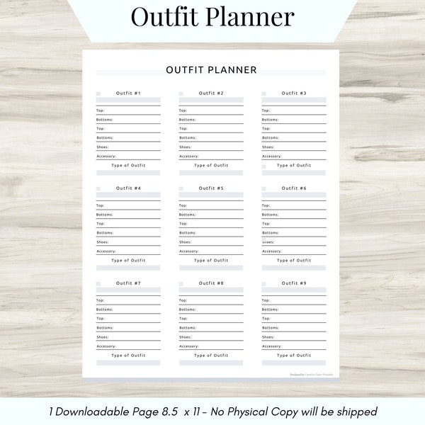 Outfit Planner, Packing List, Travel Itineraries, Travel Countdown, Travel Diary, Travel Outfit Planner, Travel Planner, Holiday Planner PDF