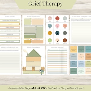 Grief Processing Journey, Grief Workbook, Grief Journey Journal, Mental Health Resource, Grief & Loss, Stages of Grief, CBT, Healing Journal