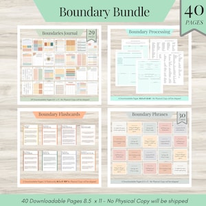 Boundaries Journal, Therapy Journal, Setting Boundaries, Mental Health Journal, Therapy Office Decor, Therapy Worksheet, Therapist Tool, PDF