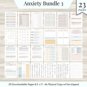 Anxiety bundle coping skills, therapy worksheets, school counseling resources, worksheets handouts,  tools self care cards, therapy office