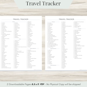 Diario de viaje, Regalos para viajeros, Mapa de viajes, Lista de países, Planificador de viajes, Planificador de vacaciones, Planificador de vacaciones, Viajes digitales