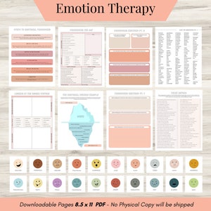 Emotion Therapy, Emotional Regulation Therapy Worksheets, CBT Workpage, Emotional Support, Feelings & Emotion Flashcards, Processing Emotion