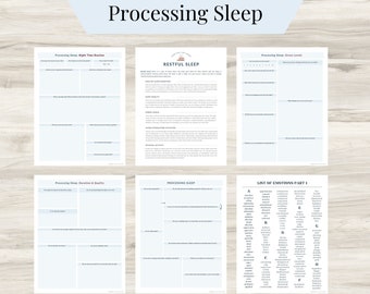 Sleep Processing Journal: Sleep Hygiene, Stress Relief | Health Tracker PDF, Sleep Journal, Wellness Planner, Self-Care, Feeling Rested