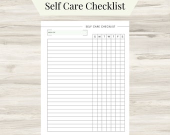 Self Care Checklist: Daily Mental Health Journal (PDF)