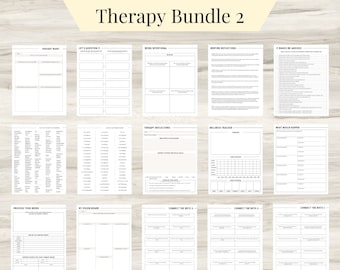 Therapy Journal Worksheets 2, digital Mental Health Pages, Daily self-care, Mental health, and Emotion list, Value List, and Journal Prompts
