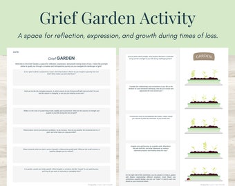 Grief Garden Mental Health Worksheet: Therapeutic Healing | Bereavement Journal, Grief Support, Therapy Tool, Processing Emotions, Healing