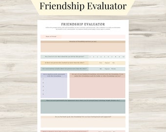Friendship Evaluator, Processing Relationships, Relationship Goals, Emotional Labor, Counseling Binder, Therapy Journal, Relationship Goals