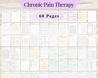 NEW Chronic Pain Therapy Journal, Chronic Illness, Depression Worksheets, ADHD Sheets, Chronic Pain Tracker, Chronic Illness Tracker, PDF