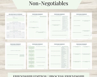 Non-negotiables in a friendship, Relationship Worksheets, Friendship Counseling, Therapy Worksheets, Relationship Therapy, Communication