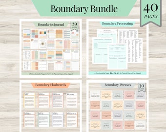 Boundaries Journal, Therapy Journal, Setting Boundaries, Mental Health Journal, Therapy Office Decor, Therapy Worksheet, Therapist Tool, PDF