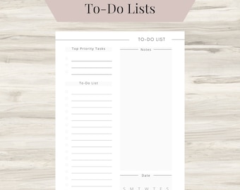 To Do List Printable PDF | Daily Task Tracker Sheet | Priority Planner | Productivity Worksheet | Weekly Checklist | Digital Download