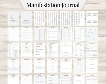 Manifestation Journal: Holistic Wellness, Dream Guide (PDF), Personal Goal Setting, Laws of the Universe, Steps to Manifesting, Future Self