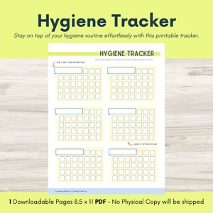 Hygiene Tracker: Personal Cleanliness Monitor, Health Habit Tracker, Daily Grooming Assistant - Prioritize Wellness Today!