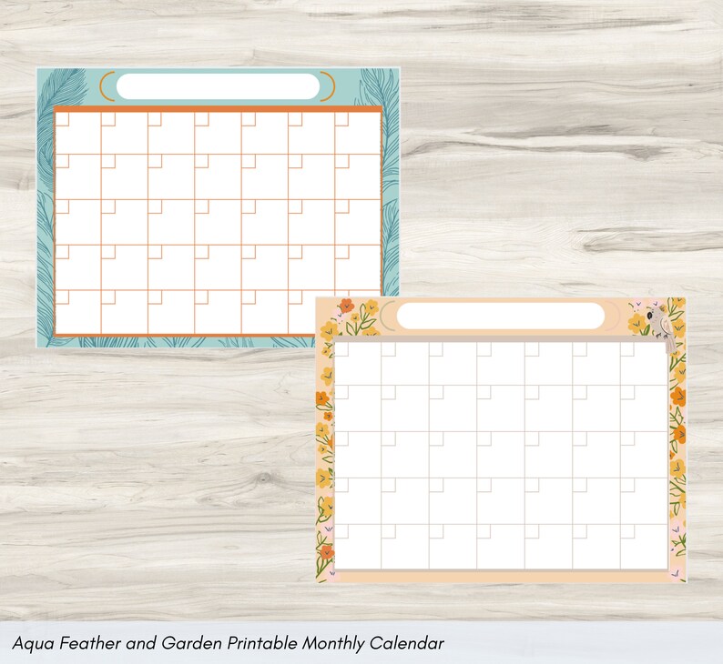 Printable Calendar Pages Themed Calendar Calendar Printable | Etsy