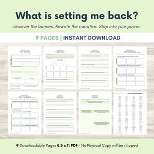 Overcome Setbacks Workbook: Self-Reflection, Personal Growth | Mental Health PDF, Therapy Worksheets, Self-Care Printable, Personal Growth