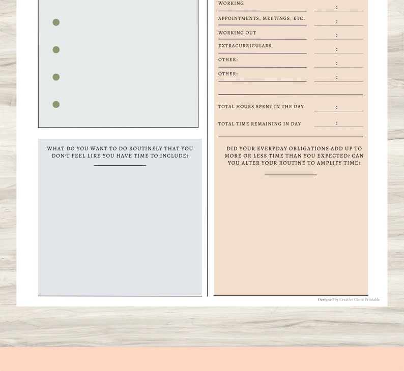 Time Breakdown Learning Time Breakdown Worksheet: Time Management Planner (PDF) - Etsy