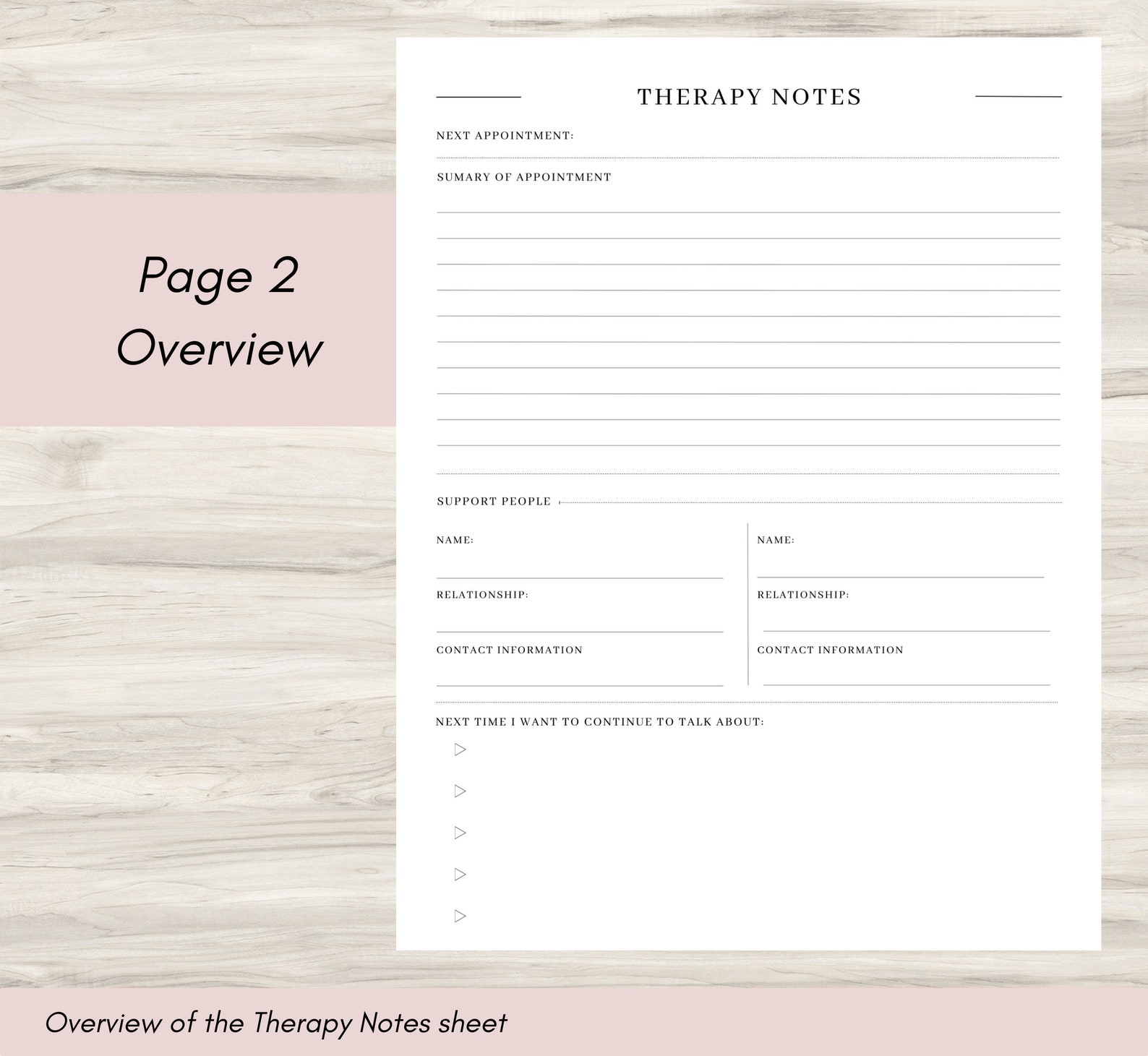 Therapy Note Sheets Therapy Worksheet Therapy Note Template - Etsy
