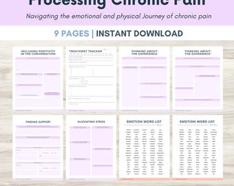 Chronic Pain Journal: Self-Reflection & Management | Mental Health PDF, Therapy Journal, Self-Reflection, Guided Prompts, Digital Download