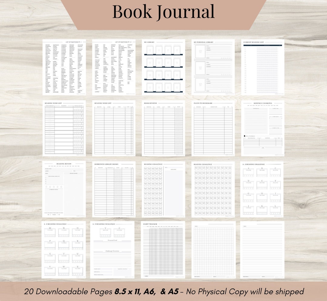 Reading Planner, Book Tracker, Reading Log, Library Books, Reading