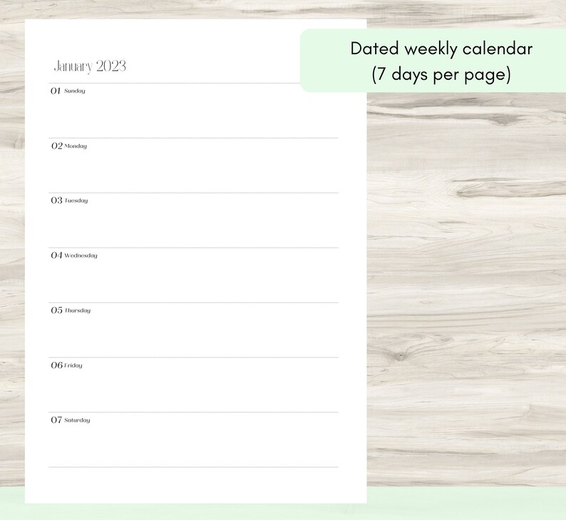 A5 2023 Weekly Planner: Printable Calendar (PDF) - Etsy Canada