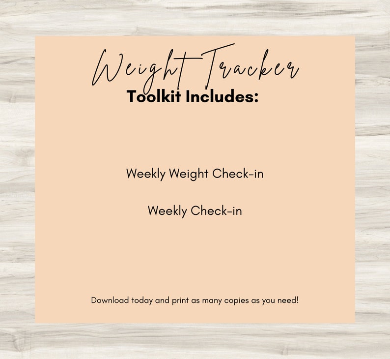 Weekly Weight Loss Tracker: Health & Nutrition Check-in (digital ...