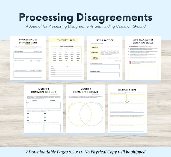 Processing Disagreements, Conflict Therapy, Anger Processing, Dispute Journal, Psychology Tools, Setting Boundaries, Mental Health Tools