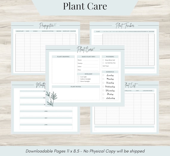 Plant Care Journal Printable: Indoor Plant Tracker (PDF | Mental Health PDF, Therapy Journal, Self-Reflection, Guided Prompts