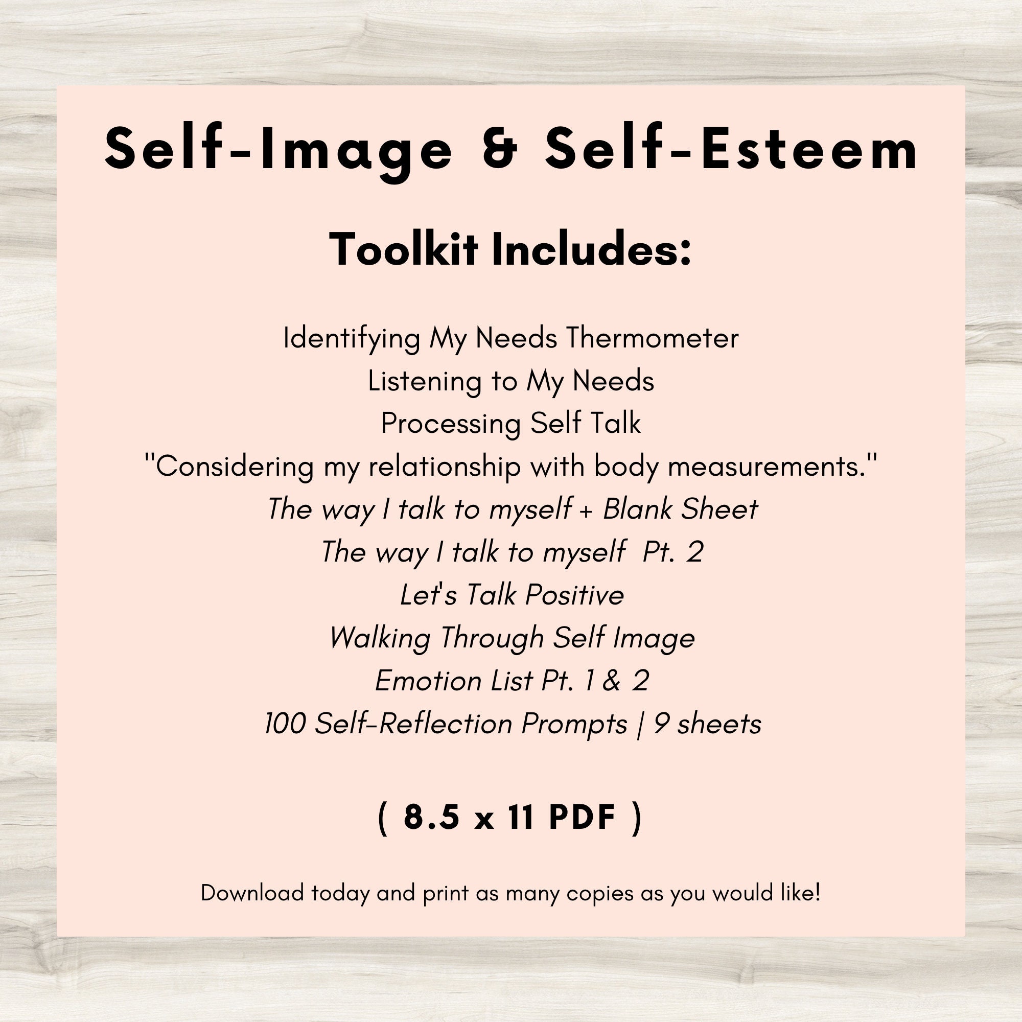 Self Esteem Journal: Confidence Building Worksheets | Mental Health PDF ...