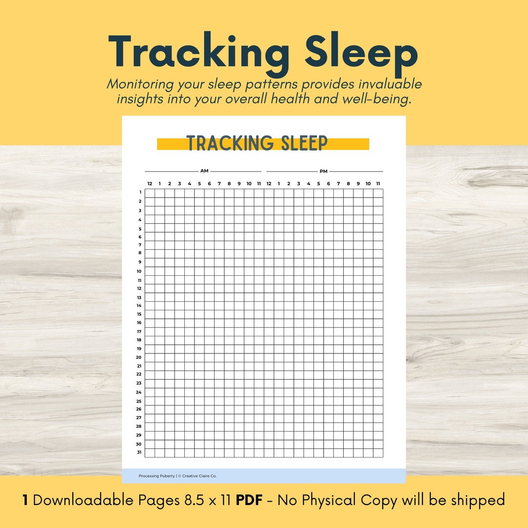 Sleep Pattern Graph Pdf Sleep Tracker Printable: Sleep Pattern & Cycle Monitor (8.5x11 PDF) - Etsy