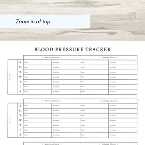 Blood Pressure Tracker Sheet, Hypertension Tracker, Medical Tracker ...