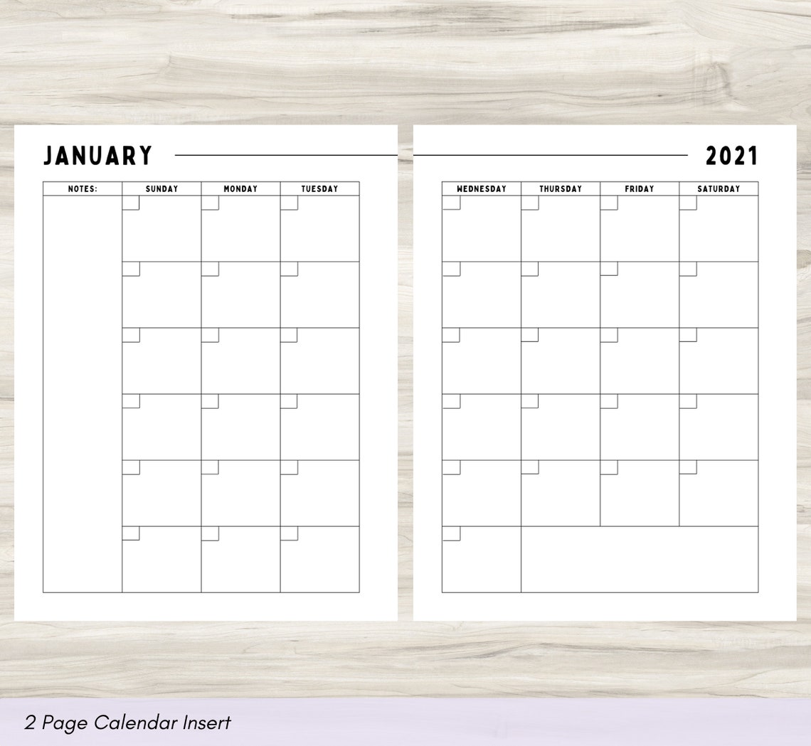 2021 2025 monthly calendar printable monthly planner weekly etsy