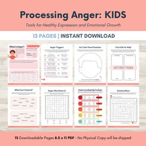 Processing Anger: KIDS, Emotional Regulation, Anger Management, Calming Strategies, Mindfulness for Children, Big Feelings, Coping Skills