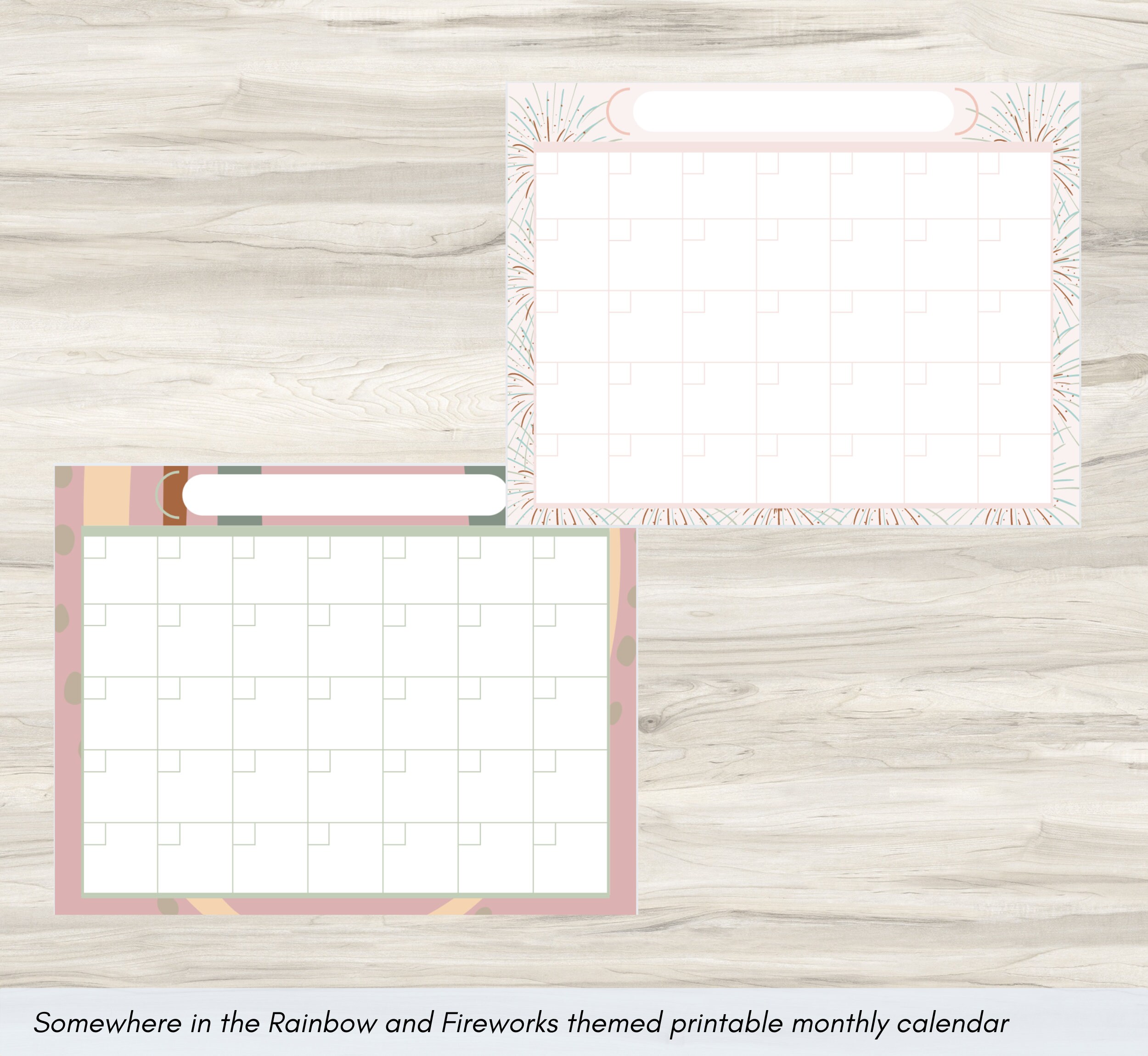 Printable Calendar Pages Themed Calendar Calendar Printable | Etsy
