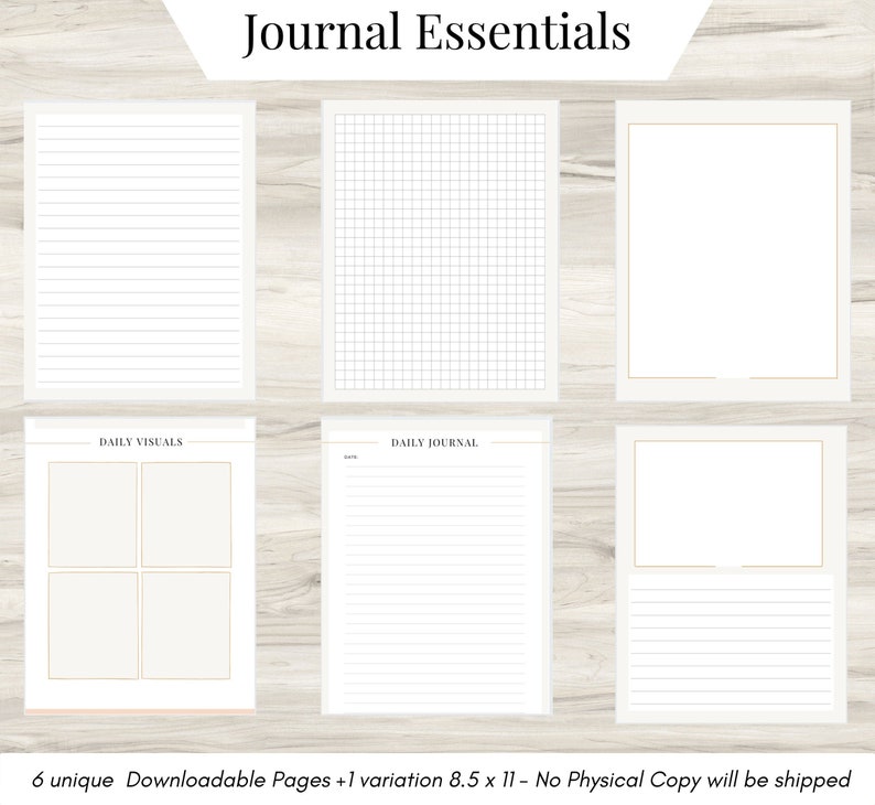 Blank Journal Pages Bullet Journal Templates Grid Sheets - Etsy