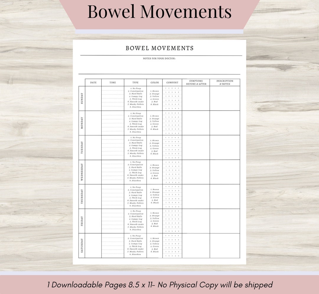 Bowel Movement Tracker, IBS Tracker, Irritable Bowel Syndrome Printable Sheet, Food & Symptoms Tracker, Food Sensitivity Journal, Poop Chart - Etsy bowel-movement-tracker-ibs-tracker-irritable-bowel-syndrome-printable-sheet-food-symptoms-tracker-food-sensitivity-journal-poop-chart-etsy