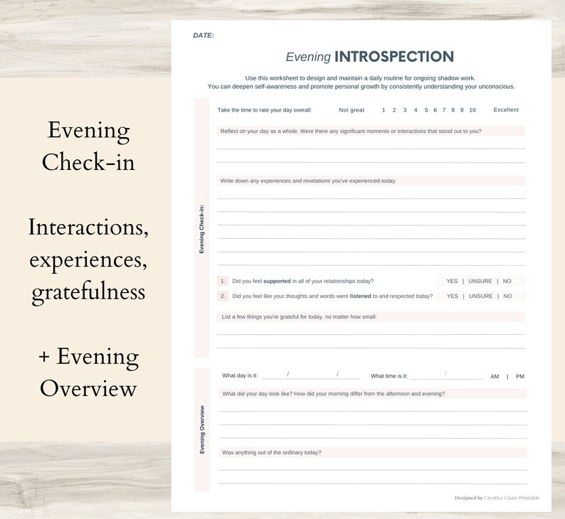 Daily Introspection Journal: Morning, Afternoon, Evening Reflections ...